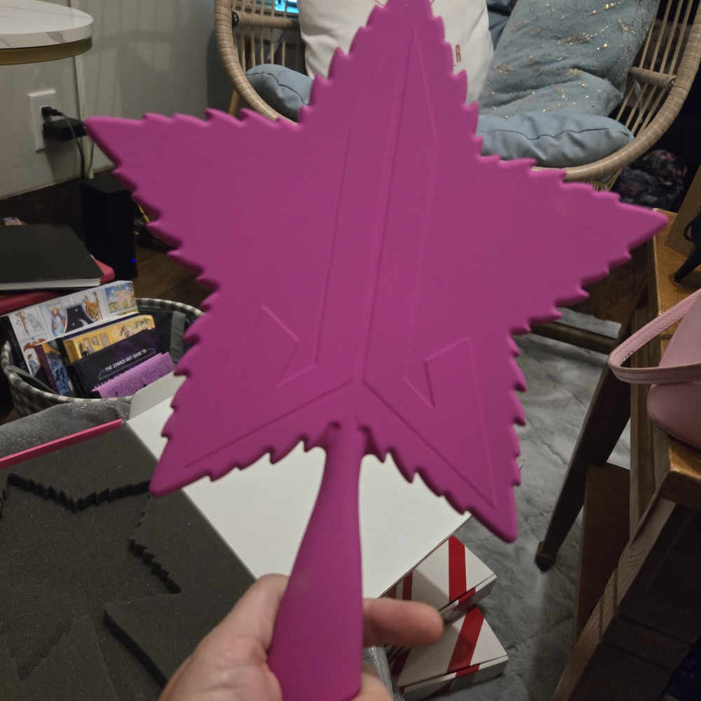 Jeffree STAR Pink LEAF STAR Shaped Hand Mirror